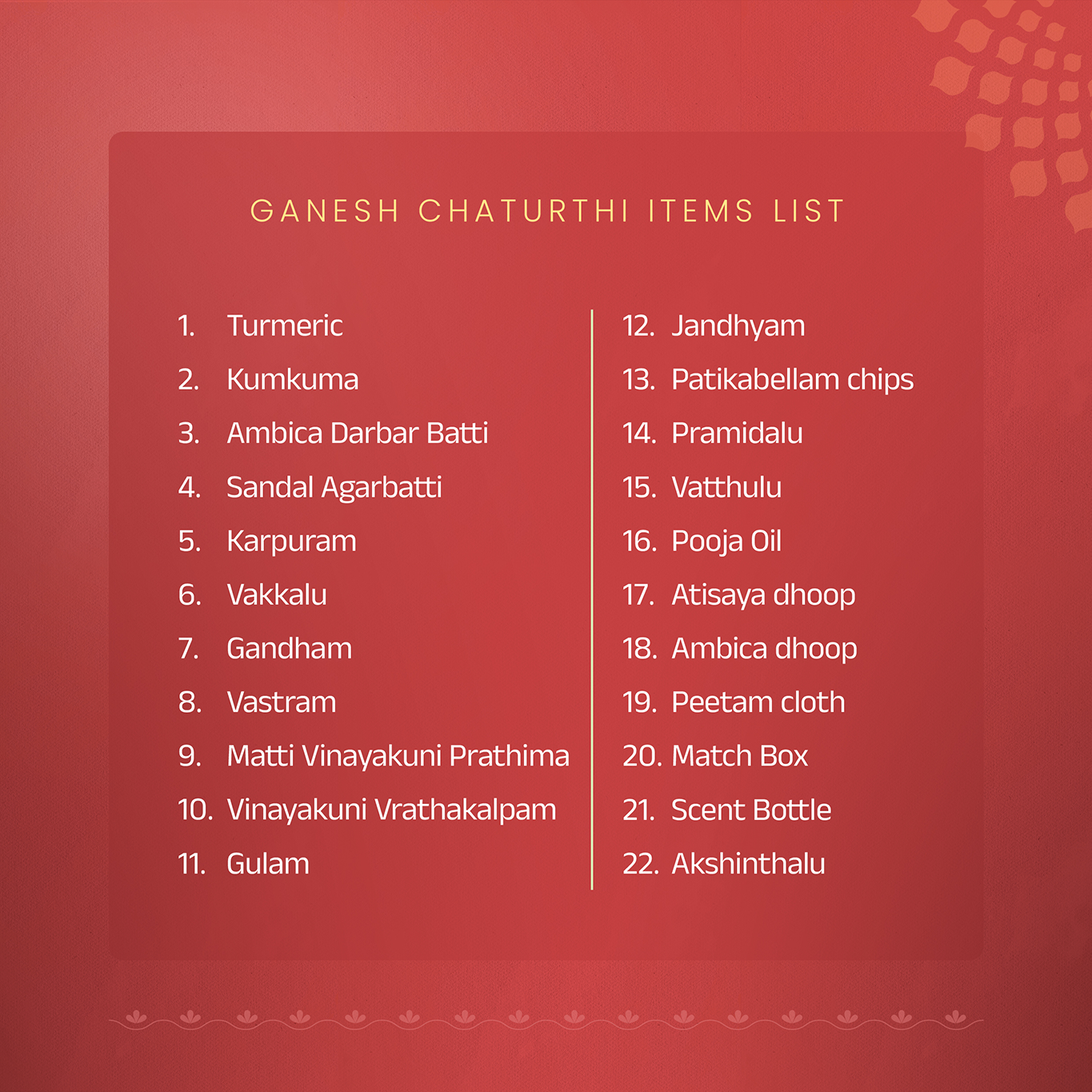 Ambica Vinayaka Chavithi Festival Pack